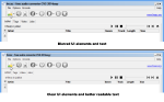 fre:ac in Windows 8.1 high DPI mode comparison.